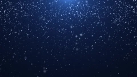 Flying snow on a blue background. 4K motion graphics. snowfall overlay Stock Footage 254679664