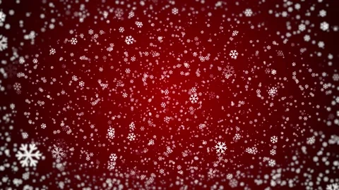 Flying snow on dark red background Stock Footage 221124725