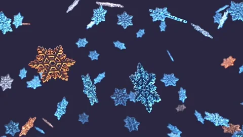 Flying snowflakes, seamless looping Stock Footage 252114858
