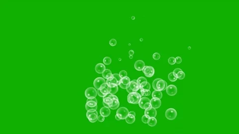Flying soap bubbles green screen motion graphics Stock Footage 165193180