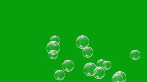 Flying soap bubbles motion graphics with green screen background Stock Footage 140636186