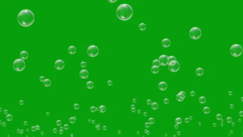 Flying soap bubbles motion graphics with green screen background Stock Footage 163820553