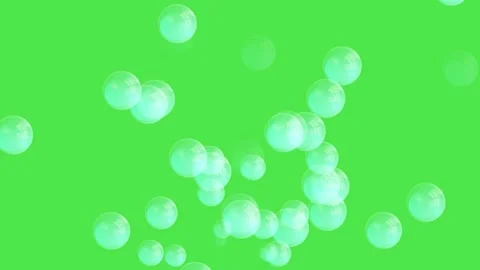 Flying soap bubbles motion graphics with green screen background. smooth motion Stock Footage 335670471