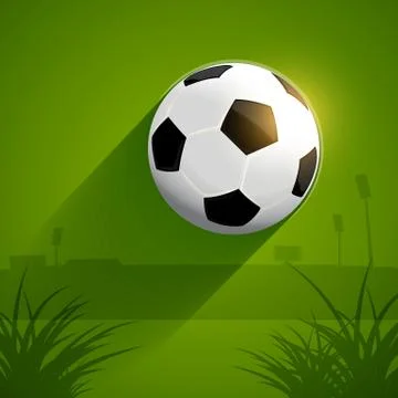 Flying soccer ball Stock Illustration