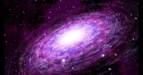 Flying into space and flying alongside the galaxy. Stock Footage 218223278