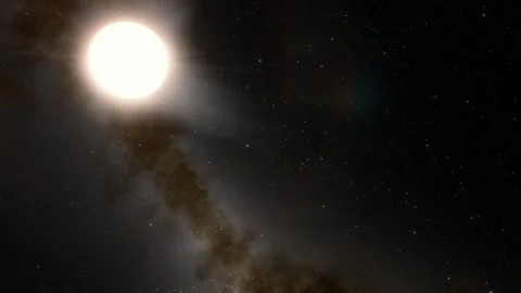 Flying in space Stock Footage 145938705