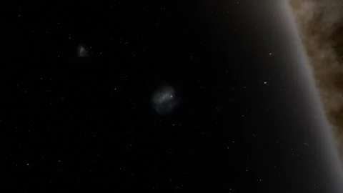 Flying in space Stock Footage 145938934