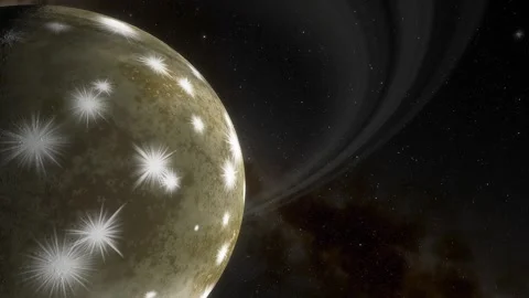 Flying in space Stock Footage 145939686