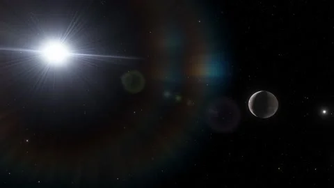 Flying in space Video stock 145947456