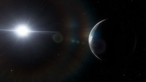 Flying in space Stock Footage 145947566