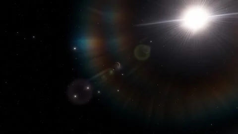 Flying in space Video stock 145976261