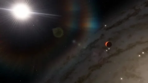 Flying in space Stock Footage 145976293