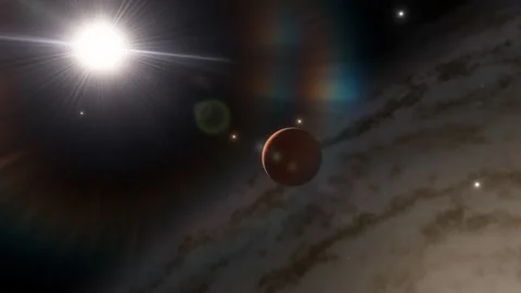 Flying in space Stock Footage 145976489