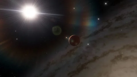 Flying in space Stock Footage 145976541