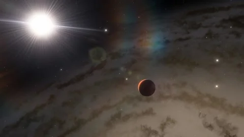 Flying in space Stock Footage 145976617