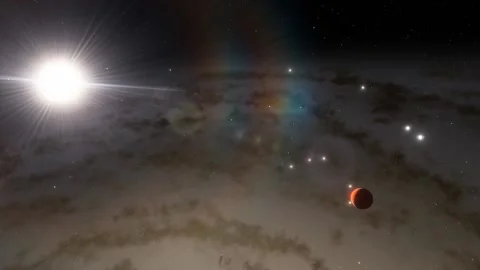 Flying in space Stock Footage 145976663