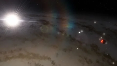 Flying in space Stock Footage 145976714