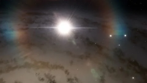 Flying in space Stock Footage 145976802