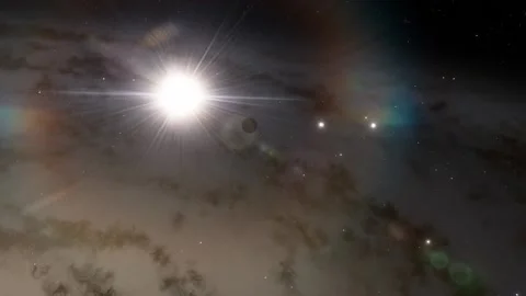 Flying in space Stock Footage 145976817