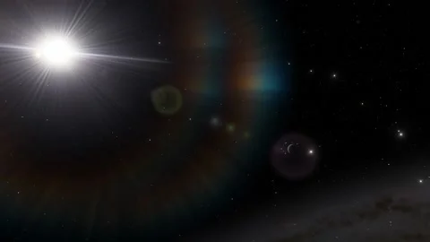 Flying in space Stock Footage 145976832