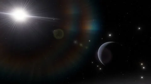 Flying in space Stock Footage 145976908