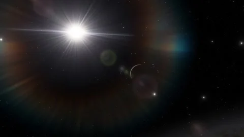 Flying in space Stock Footage 145976970