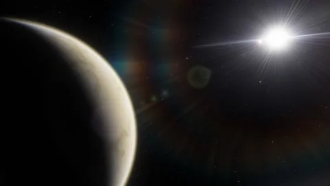 Flying in space Stock Footage 145977032