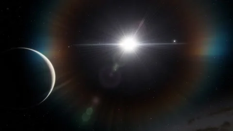 Flying in space Stock Footage 145977182