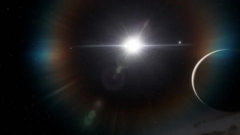 Flying in space Stock Footage 145977188