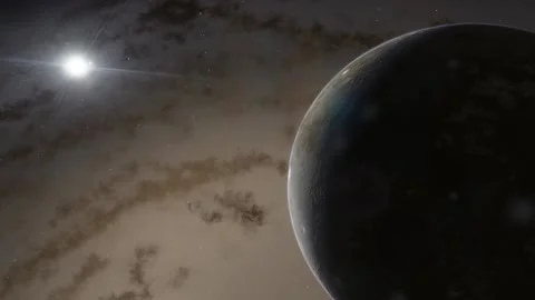 Flying in space Stock Footage 145977206