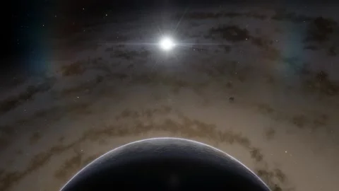 Flying in space Stock Footage 145977249