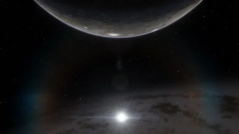 Flying in space Stock Footage 145977309