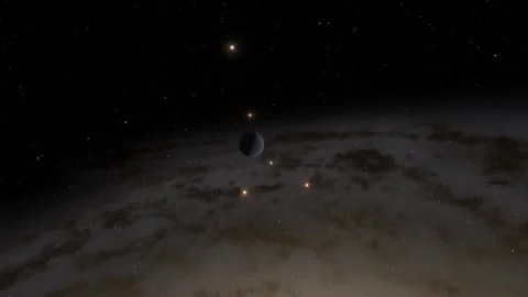 Flying in space Stock Footage 145977344