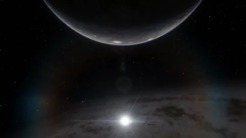 Flying in space Stock Footage 145977349