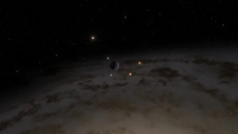 Flying in space Stock Footage 145977371