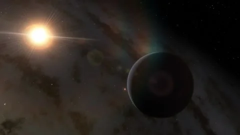 Flying in space Stock Footage 145977394