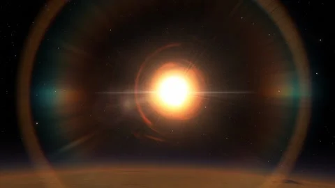 Flying in space Stock Footage 145977572