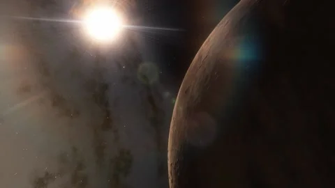 Flying in space Stock Footage 145977639