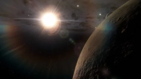 Flying in space Stock Footage 145977670