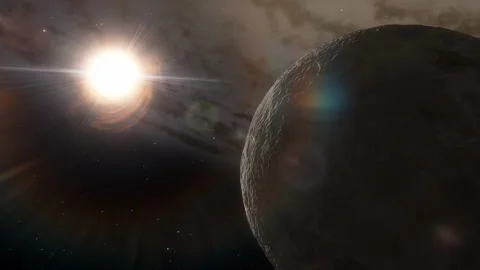 Flying in space Stock Footage 145977677