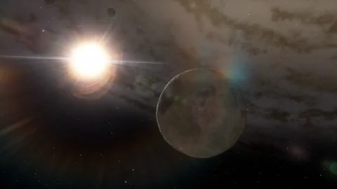 Flying in space Stock Footage 145977744