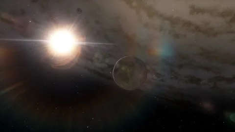 Flying in space Stock Footage 145977746