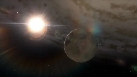 Flying in space Stock Footage 145977751