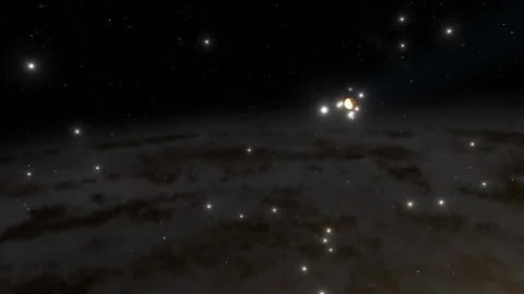 Flying in space Stock Footage 145977880