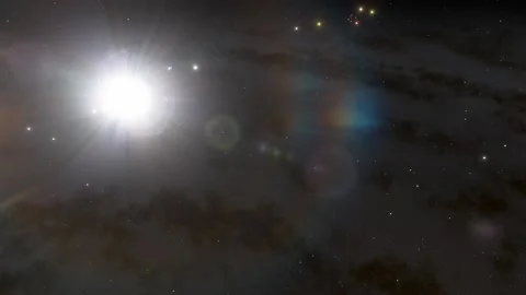 Flying in space Stock Footage 145977952