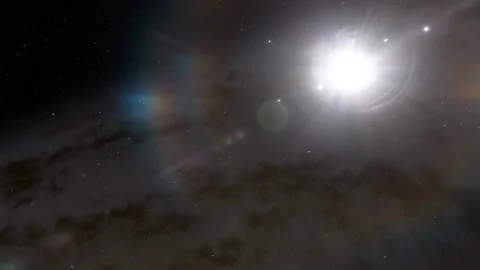 Flying in space Stock Footage 145977986