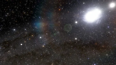 Flying in space Stock Footage 145978002