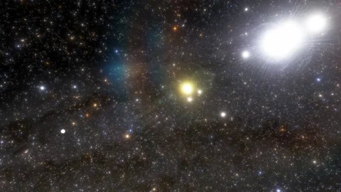 Flying in space Stock Footage 145978058