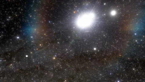 Flying in space Stock Footage 145978067