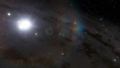 Flying in space Stock Footage 145978227